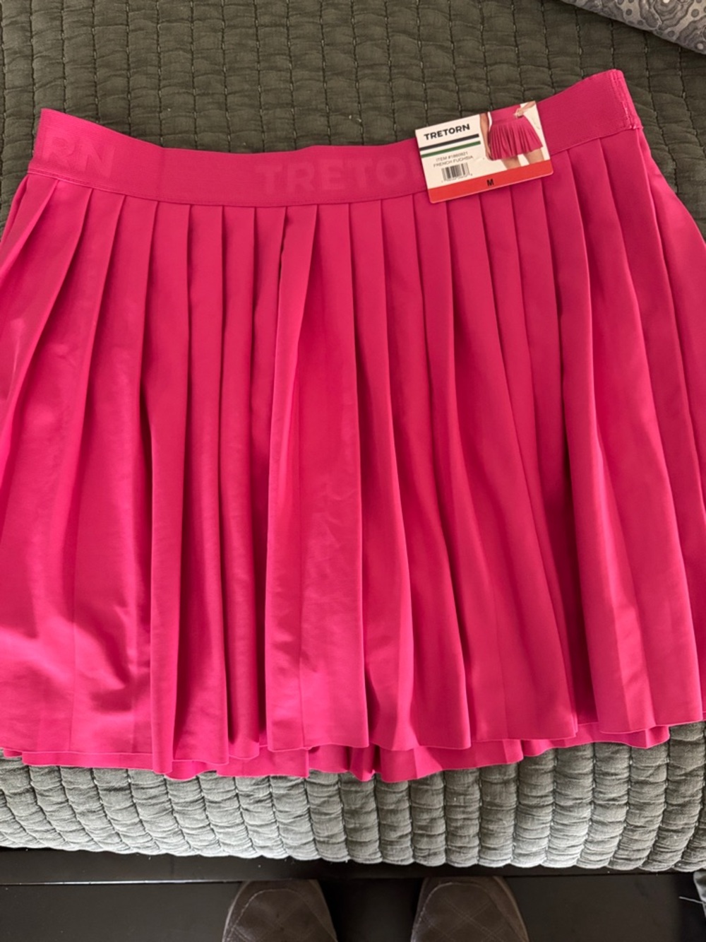 Tretorn Pleated Mini Skirt in Bright Fuchsia